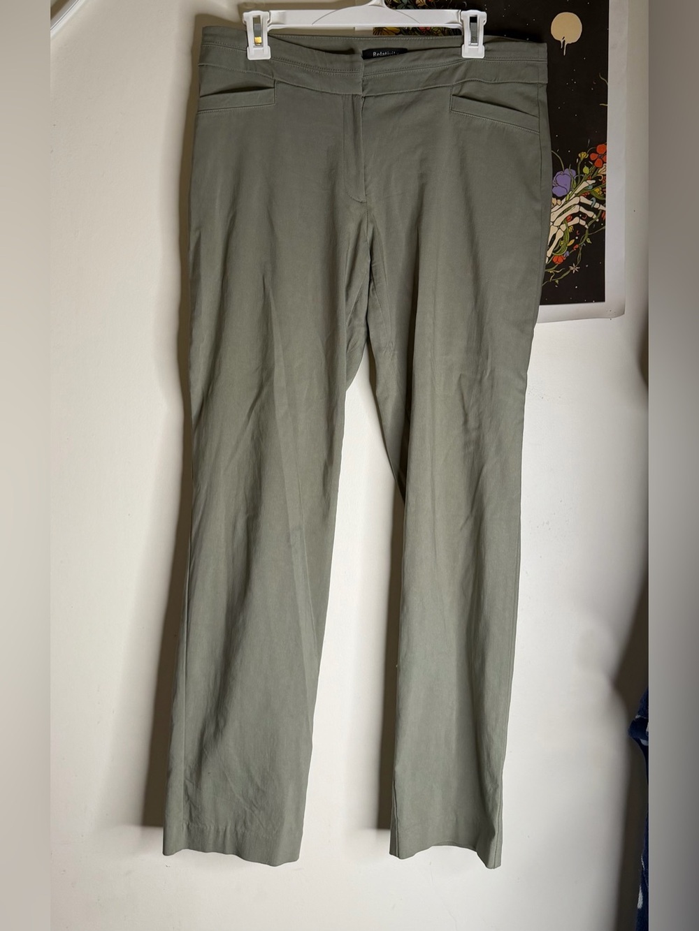 Relativity Olive Green Straight-Leg Chinos